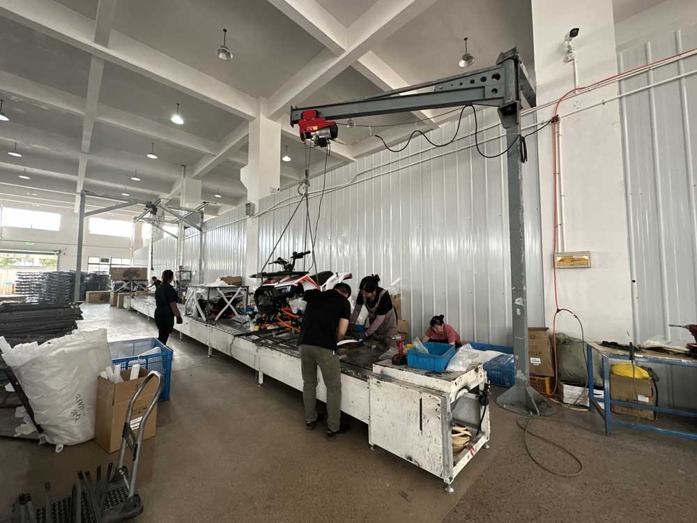 ATV go kart dirt bike factory assembly line in Jinhua, China