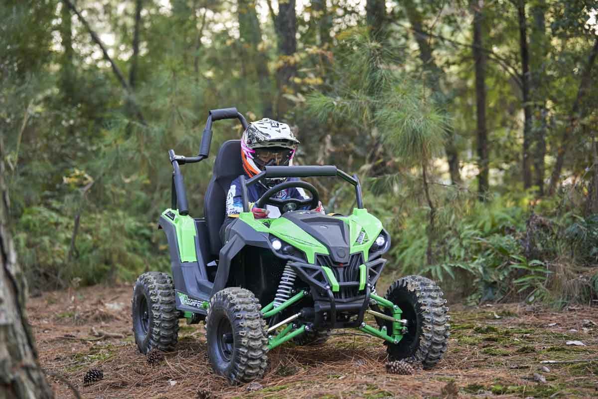Gasoline go kart on open ground, representative of the go kart dealer program