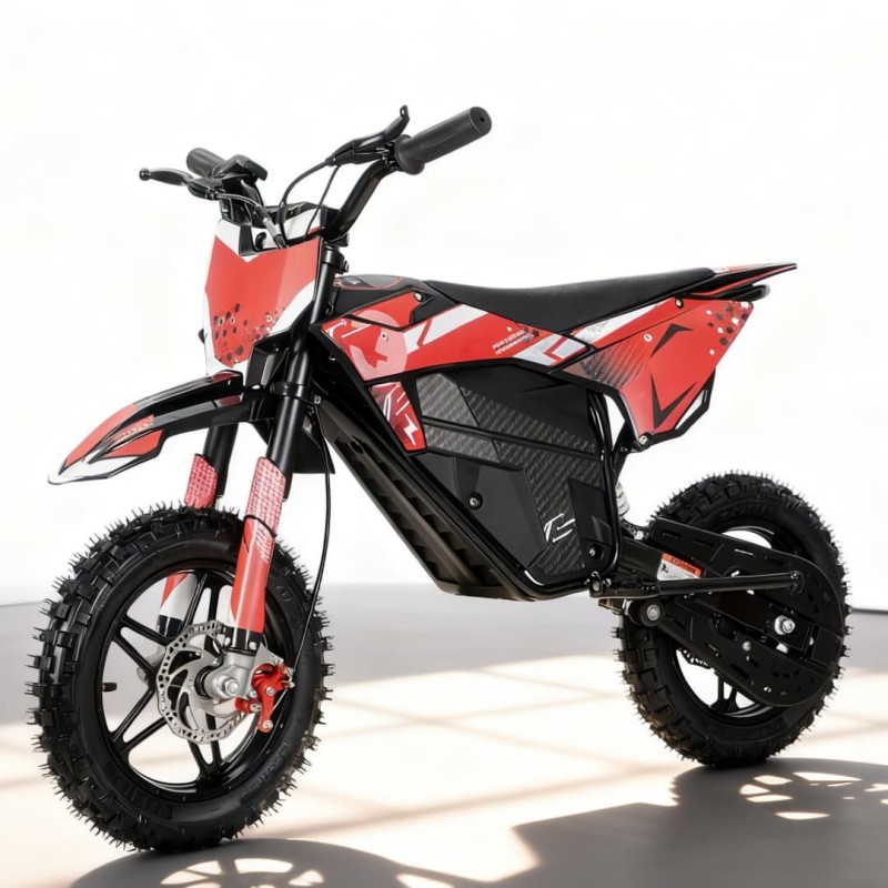 Electric Dirt Bike FR08DEB studio product shot, red colorway